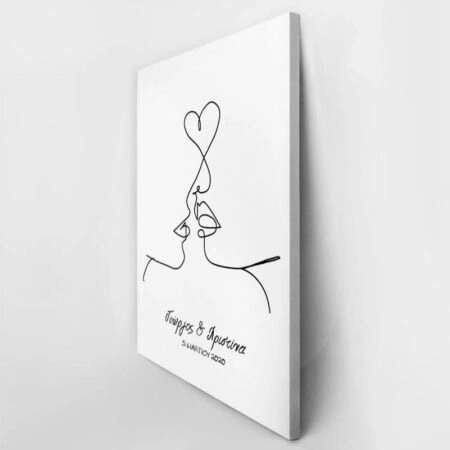 Πινακας σε καμβά LINE FACES VALENTINE B - Αγαπη - Ερωτας Sticky 3