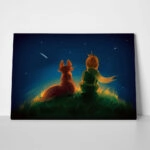 Πινακας σε καμβά LITTLE PRINCE FOX SITTING ON GRASS