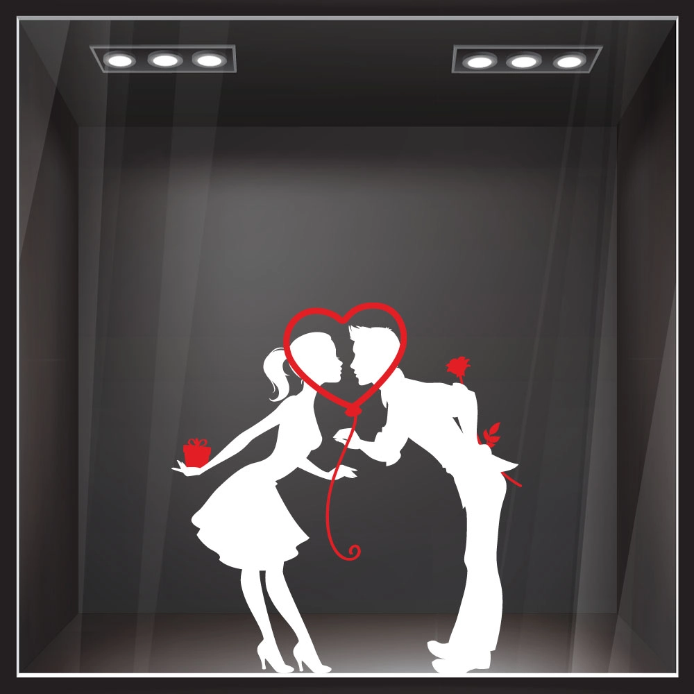Αυτοκόλλητο βιτρίνας LOVE COUPLE