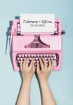 Πίνακας σε καμβά LOVE TYPEWRITER B