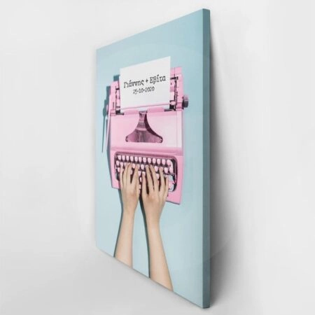 Πίνακας σε καμβά LOVE TYPEWRITER B - Αγαπη - Ερωτας Sticky 3