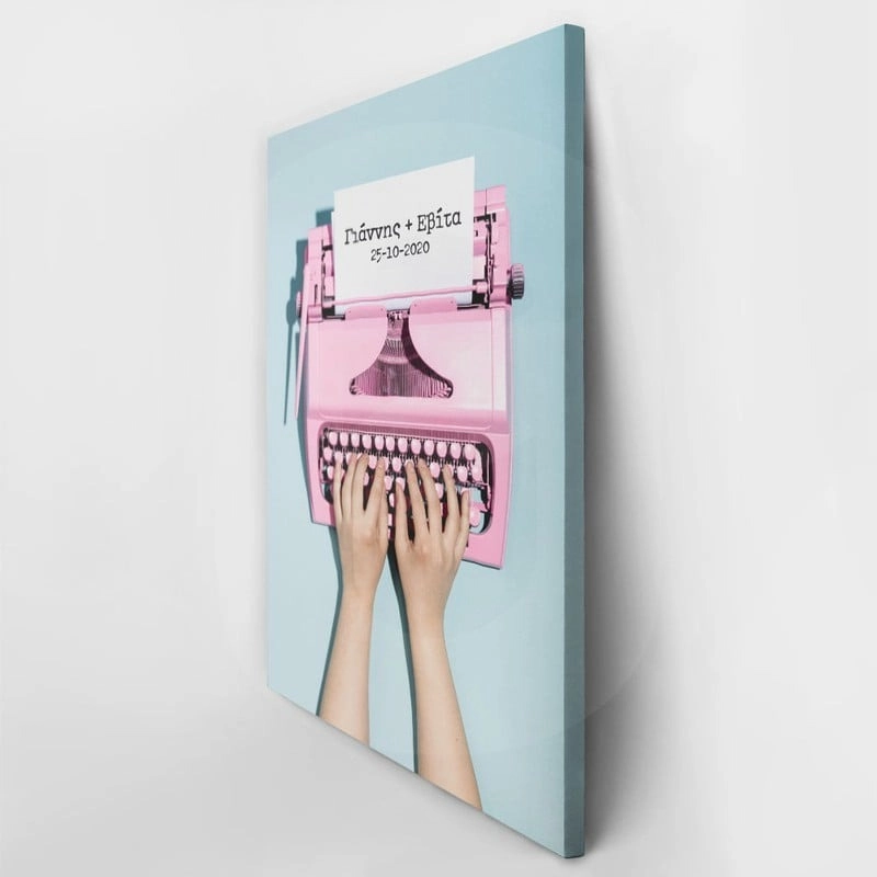 Πίνακας σε καμβά LOVE TYPEWRITER B