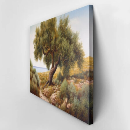 Πινακας σε καμβά OLIVE PATH TO THE SEA - Υπαιθρος Sticky 3