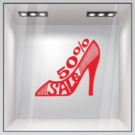 Αυτοκολλητο εκπτωσεων SALE SHOE - Αυτοκόλλητα εκπτώσεων Sticky 1