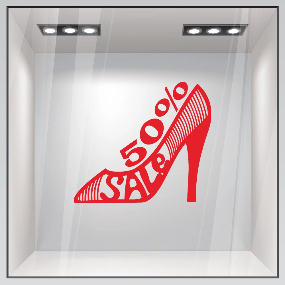 Αυτοκολλητο εκπτωσεων SALE SHOE