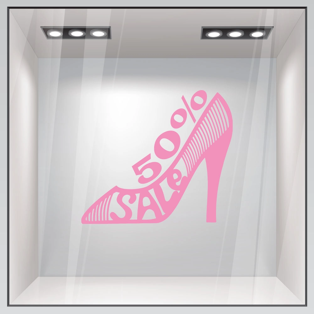 Αυτοκολλητο εκπτωσεων SALE SHOE