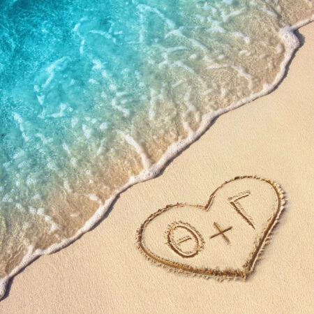 Τετράγωνος Πίνακας SAND WRITING - Αγαπη - Ερωτας Sticky 4