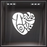 Αυτοκόλλητο βιτρίνας TRUE LOVE