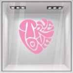 Αυτοκόλλητο βιτρίνας TRUE LOVE