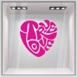 Αυτοκόλλητο βιτρίνας TRUE LOVE
