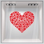 Aυτοκόλλητο βιτρίνας VALENTINE HEART