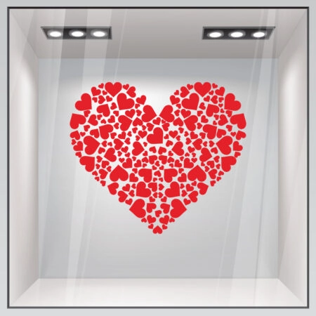 Aυτοκόλλητο βιτρίνας VALENTINE HEART