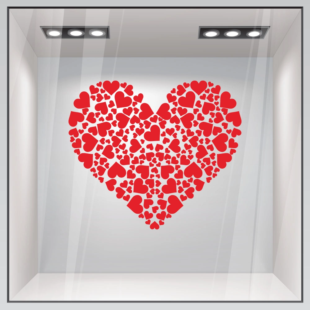 Aυτοκόλλητο βιτρίνας VALENTINE HEART