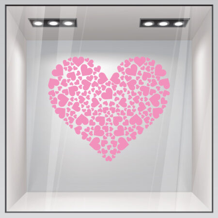 Aυτοκόλλητο βιτρίνας VALENTINE HEART - Αγίου Βαλεντίνου Sticky 3
