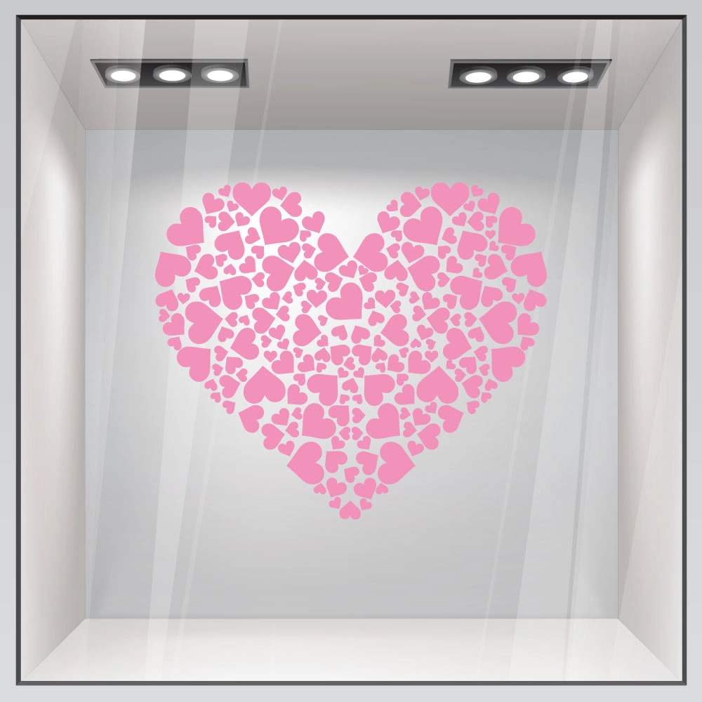 Aυτοκόλλητο βιτρίνας VALENTINE HEART