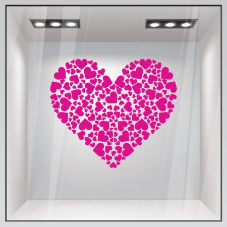 Aυτοκόλλητο βιτρίνας VALENTINE HEART - Αγίου Βαλεντίνου Sticky 1