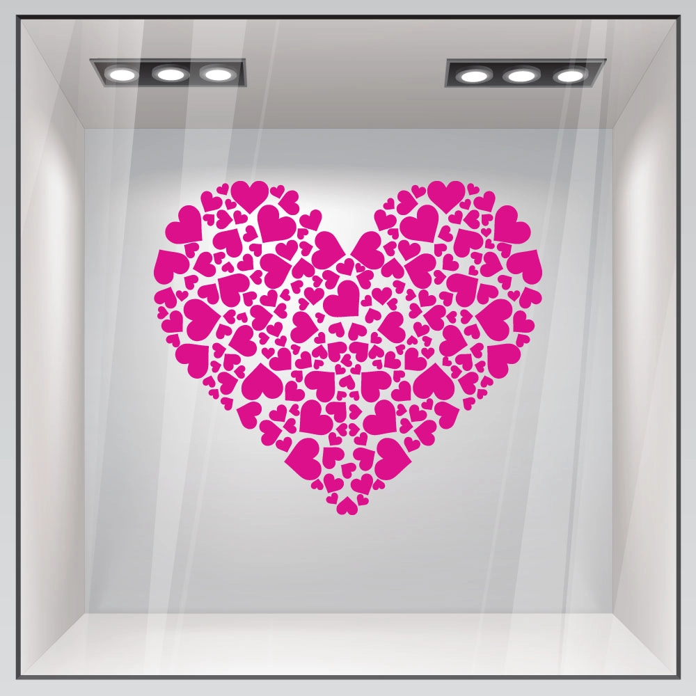 Aυτοκόλλητο βιτρίνας VALENTINE HEART