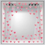 Αυτοκόλλητο βιτρίνας WATERCOLOR HEARTS