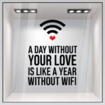 Αυτοκόλλητο βιτρίνας WIFI LOVE