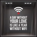 Αυτοκόλλητο βιτρίνας WIFI LOVE