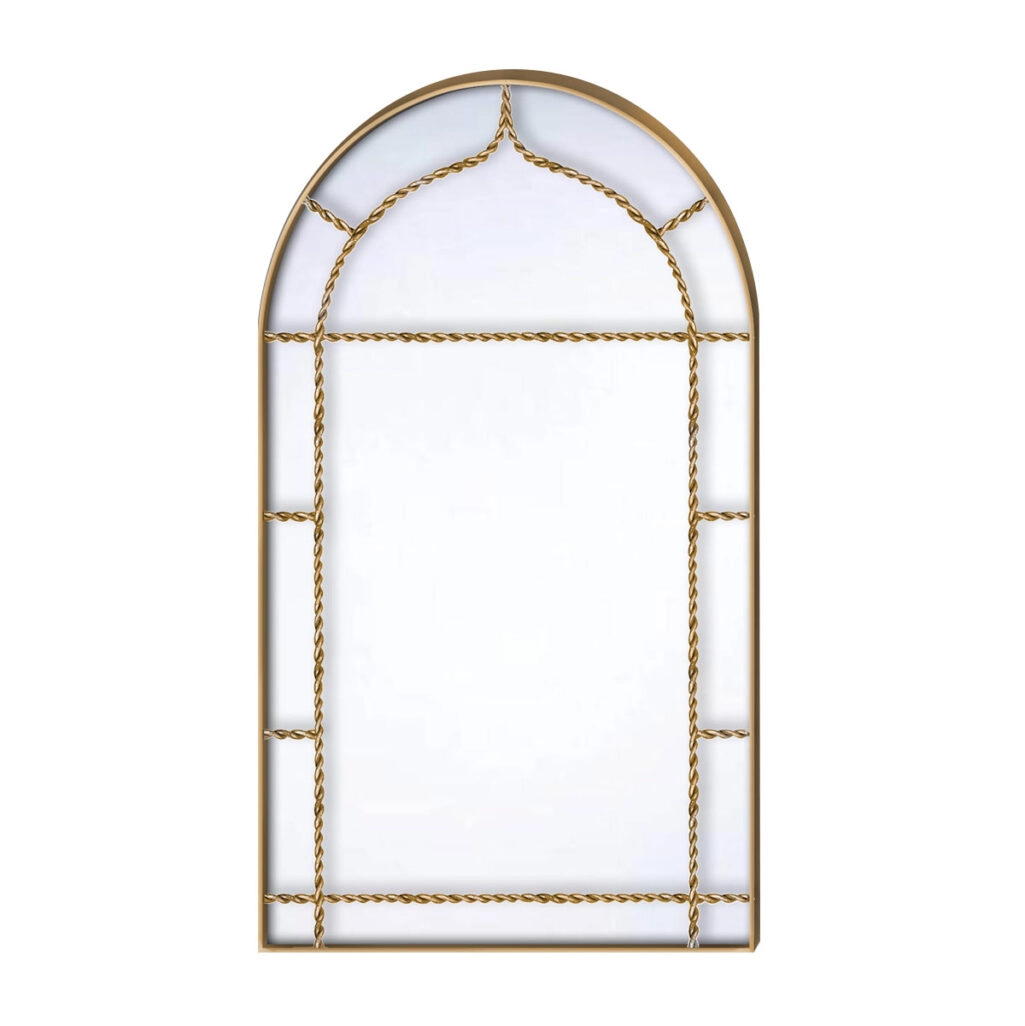 Καθρέπτης Τοίχου Χρυσό Μέταλλο 50x86x1.5cm