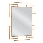 Καθρέπτης Τοίχου ARROCH Χρυσό Μέταλλο/Γυαλί 90x1.5x70cm