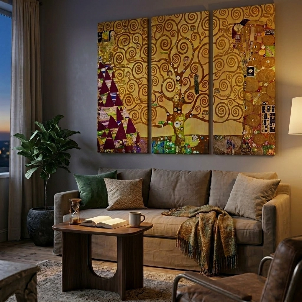 Τρίπτυχος Πινακας KLIMT TREE OF LIFE