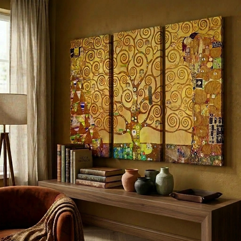 Τρίπτυχος Πινακας KLIMT TREE OF LIFE