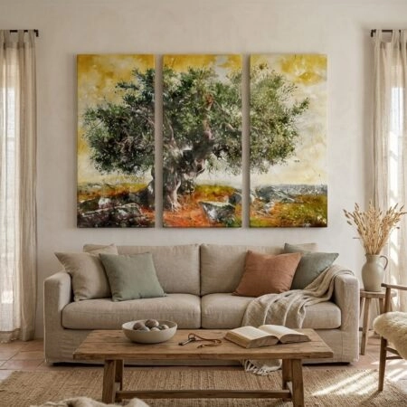 Τρίπτυχος Πινακας OLIVE TREE PAINTING - Υπαιθρος Sticky 3