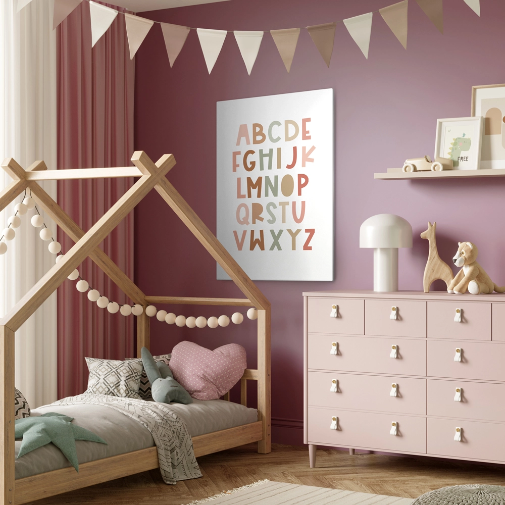 Πινακας σε καμβά ALPHABET PASTEL