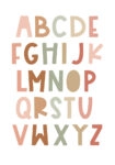 Πινακας σε καμβά ALPHABET PASTEL