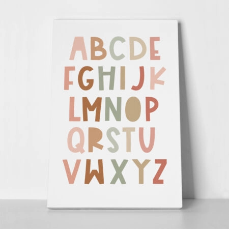 Πινακας σε καμβά ALPHABET PASTEL - Παιδικοι και set Sticky 1