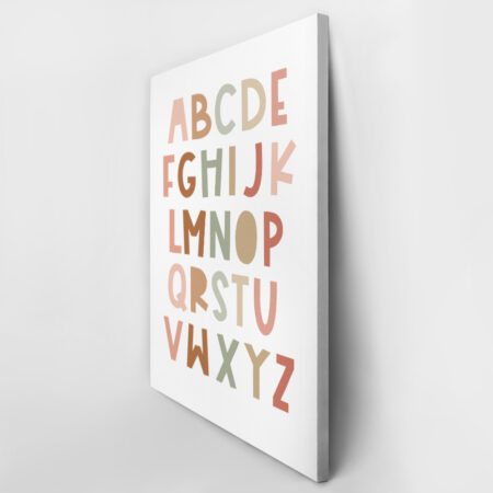 Πινακας σε καμβά ALPHABET PASTEL - Παιδικοι και set Sticky 3