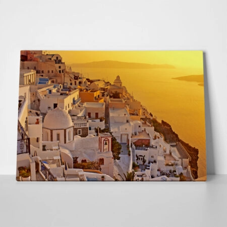 Πινακας σε καμβά AMAZING SUNSET OIA VILLAGE SANTORINI ISLAND - Νησια
