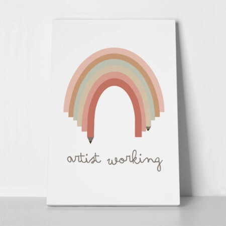 Πινακας σε καμβά ARTIST WORKING - Παιδικοι και set Sticky 1