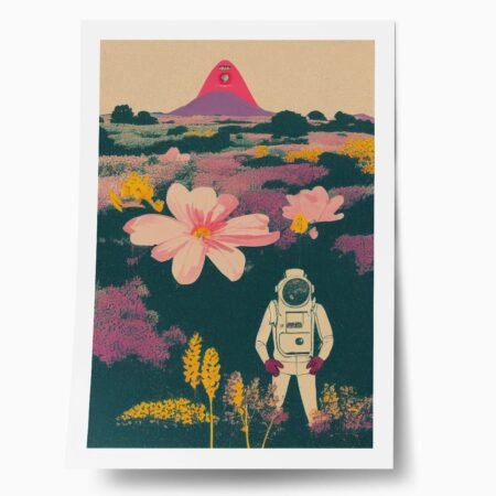 Πόστερ ASTRONAUT ON A FLOWER PLANET - Botanical - Λουλούδια Sticky 1