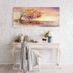 Πίνακας Πανοραμικός σε καμβά AUTUMN TREE IN WIND