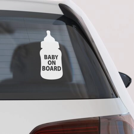 Αυτοκολλητο Αυτοκινητου BABY ON BOARD BOTTLE - Αυτοκόλλητα Baby on board