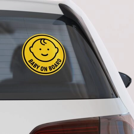 Αυτοκολλητο Αυτοκινητου BABY ON BOARD ICON BOY - Αυτοκόλλητα Baby on board
