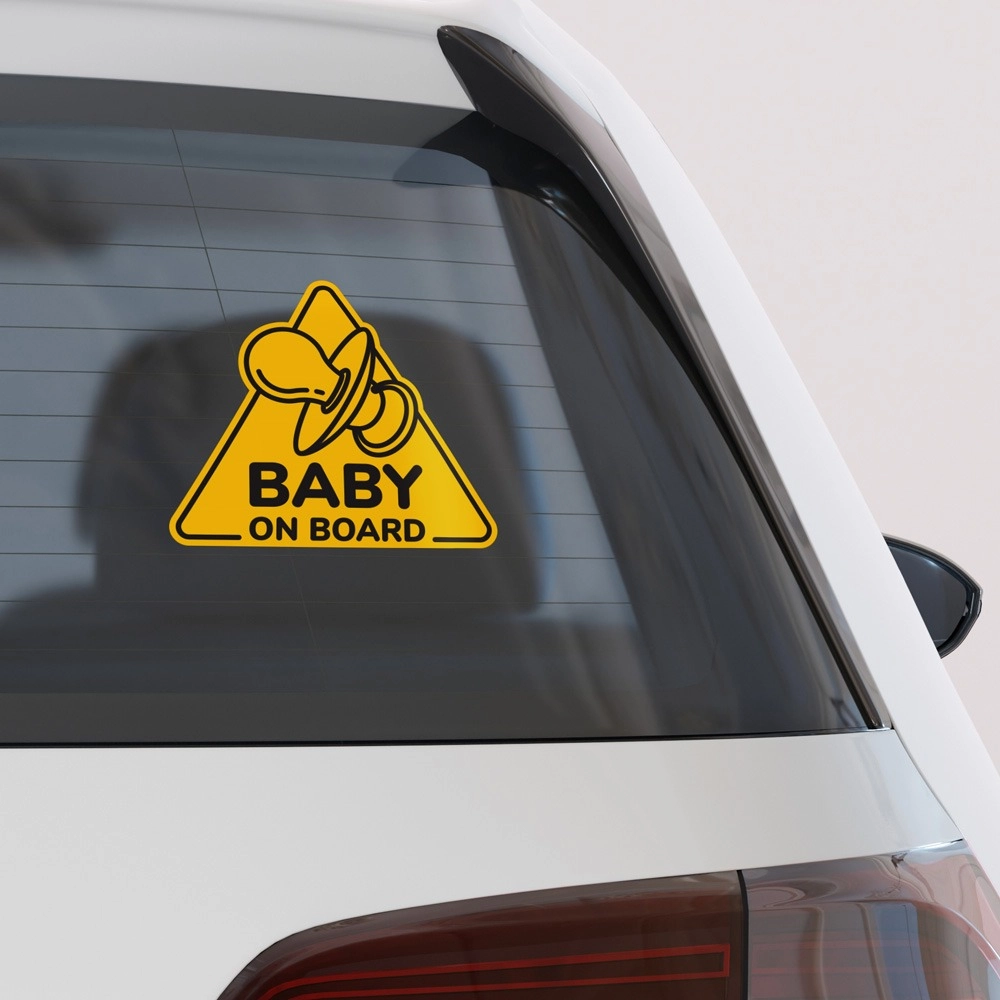 Αυτοκολλητο Αυτοκινητου BABY ON BOARD PACIFIER 2
