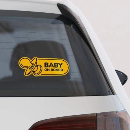 Αυτοκολλητο Αυτοκινητου BABY ON BOARD PACIFIER - Αυτοκόλλητα Baby on board