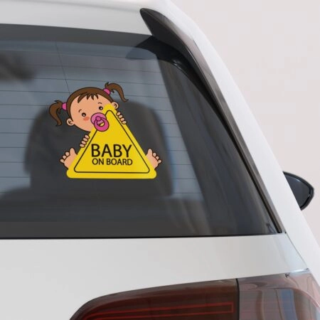 Αυτοκολλητο Αυτοκινητου BABY ON BOARD PONY TAILS - Αυτοκόλλητα Baby on board
