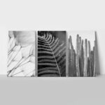 Σετ Τριπτυχος Πινακας σε καμβά BLACK AND WHITE ABSTRACT CONCEPT