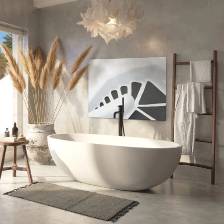 OUTLET Πίνακας σε καμβά BLACK AND WHITE STEPS 100cm x 65cm - OUTLET