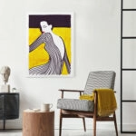 Πινακας σε καμβά BLACK AND YELLOW WOMAN