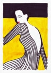 Πινακας σε καμβά BLACK AND YELLOW WOMAN