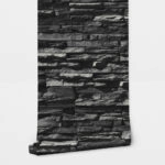 Αυτοκόλλητη Ταπετσαρία τοίχου BLACK BRICKS