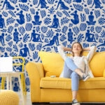 Αυτοκόλλητη Ταπετσαρία τοίχου BLEU MATISSE FIGURES