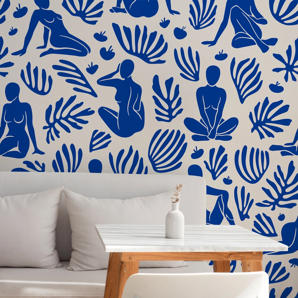 Αυτοκόλλητη Ταπετσαρία τοίχου BLEU MATISSE FIGURES
