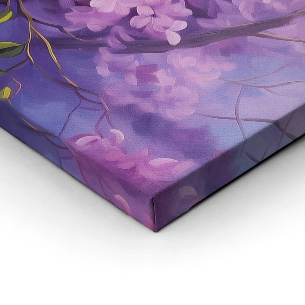 Πίνακας Πανοραμικός σε καμβά BLOSSOMING TREE WITH VIOLET FLOWERS